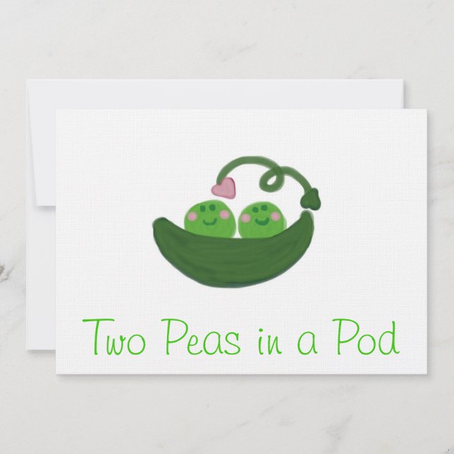 Deux pois dans des invitations de cosse (Devant)