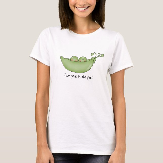 Deux pois dans le T-shirt de cosse (Devant)