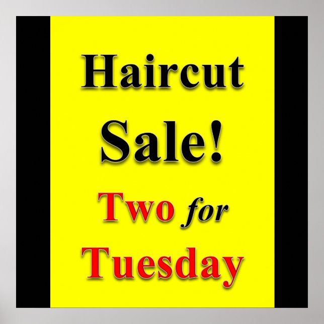 Deux pour mardi Haircut Vente Poster Matte (Devant)