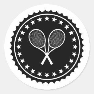 deux raquette de tennis w étoiles étiquette