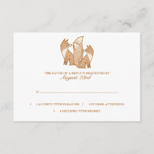 Deux Renards Faire-part de mariage rsvp