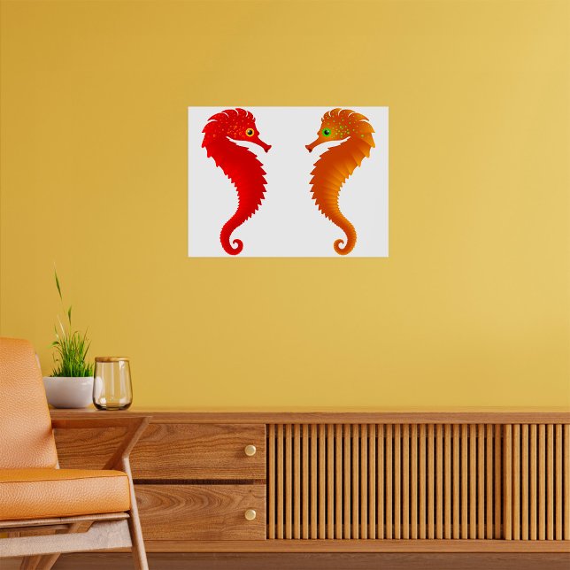 Deux Seahors Sea Life Poster (Créateur téléchargé)