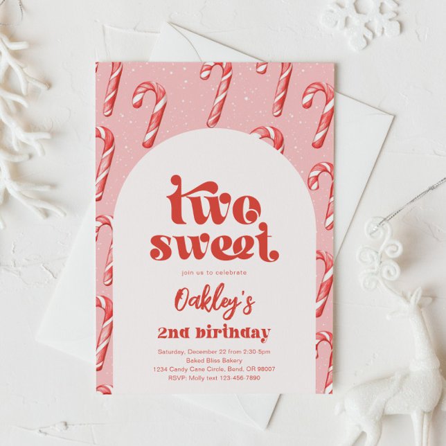Deux Sucres de canne doux Invitation d'anniversair (Créateur téléchargé)