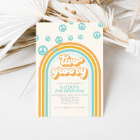 DEUX Super Retro Boy 2E Invitation d'anniversaire