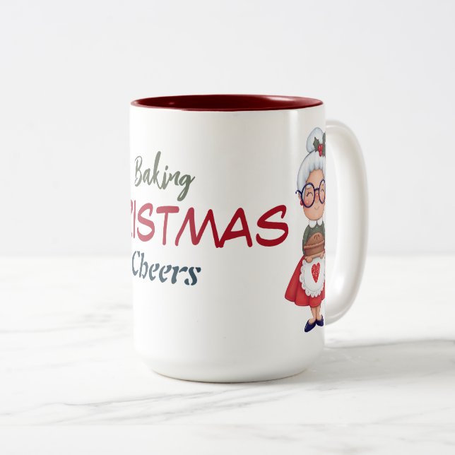 Deux tonalités Mme Claus Christmas Mug (Devant droit)