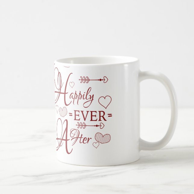 Deux Tons Heureux Jamais Après La Mug De Café (Droite)