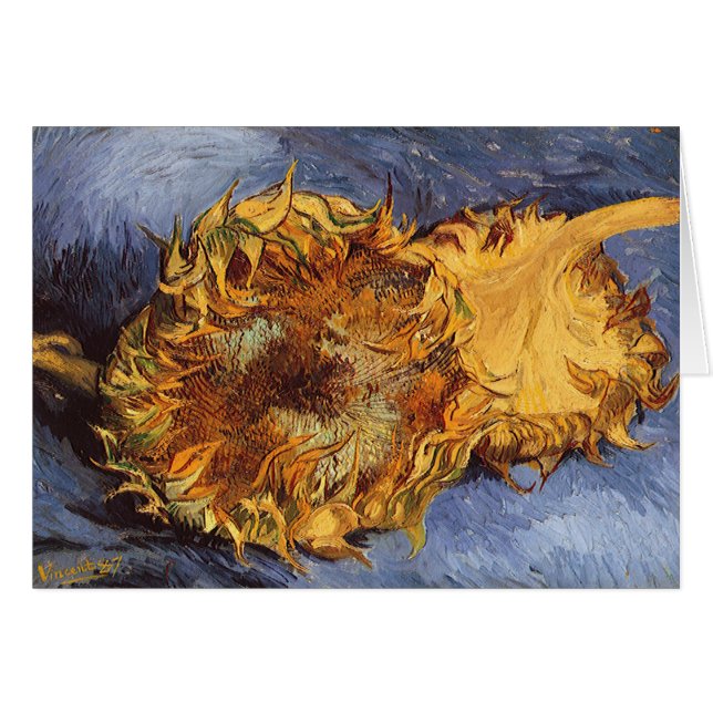 Deux tournesols coupés par Vincent van Gogh (Devant horizontal)