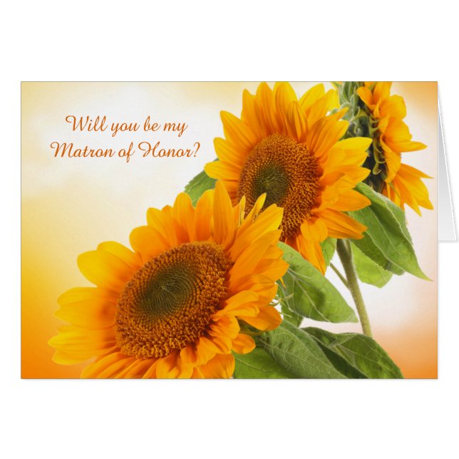 Deux tournesols épousant la domestique de la carte (Devant Horizontal)