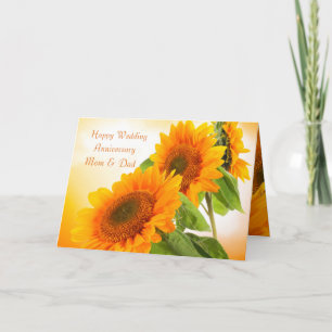 Deux tournesols Mariage Anniversaire Carte Maman &