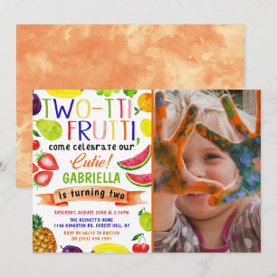 Deux tti Frutti 2e anniversaire Invitations photo
