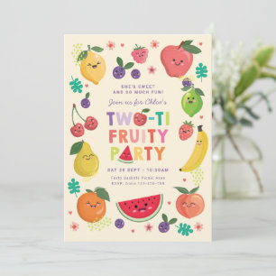 Deuxième Invitation d'anniversaire, deux-ti Fruity