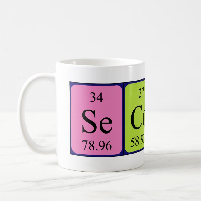 Deuxième tasse de nom de table périodique (Gauche)