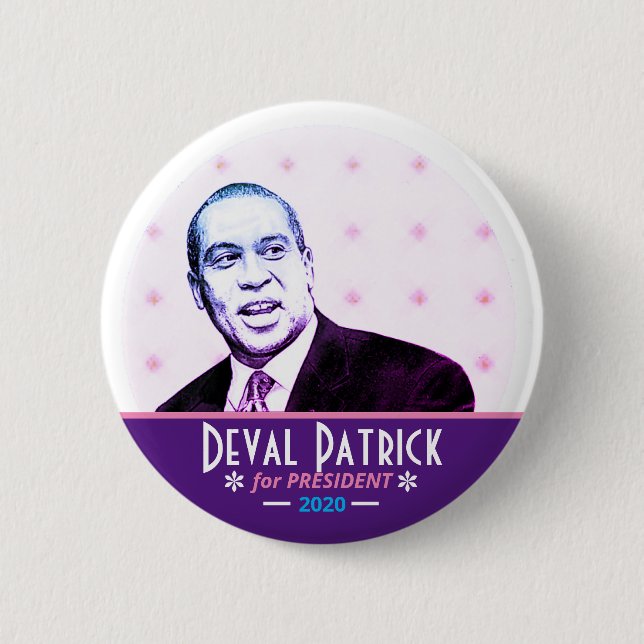 Deval Patrick for President 2020 2 Inch Round Button (Front)