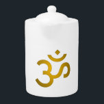 Devanagari om - White<br><div class="desc">Featuring intricate detailing around the Om symbol, each piece is thoughtfully designed to capture attention while radiating positive energy. The soft golden colour adds a touch of sophistication that complements any outfit or accessory.</div>