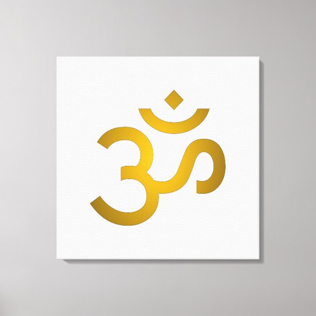 Devanagari om - White Canvas Print (Front)