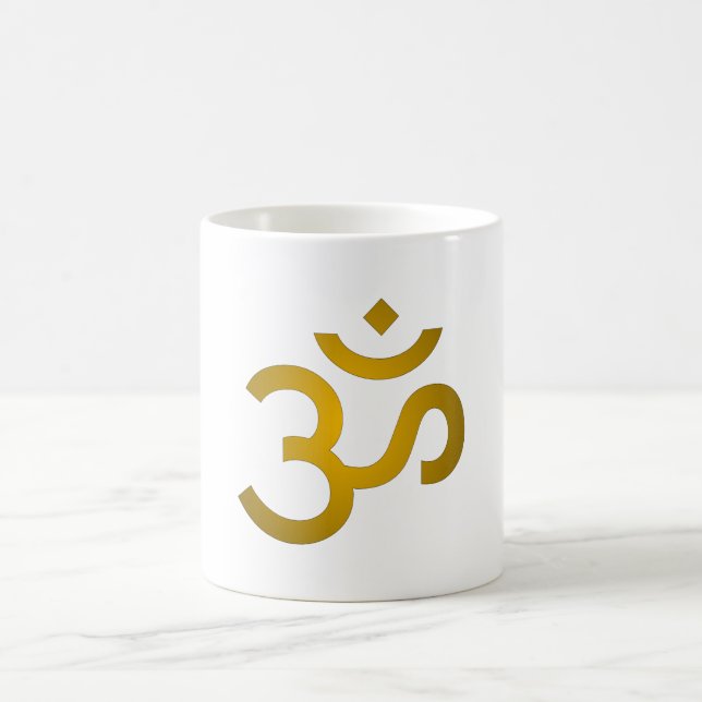 Devanagari om - White Coffee Mug (Center)