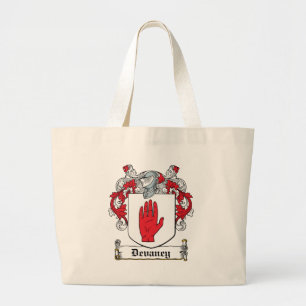 Devaney Family Crest Large Tote Bag