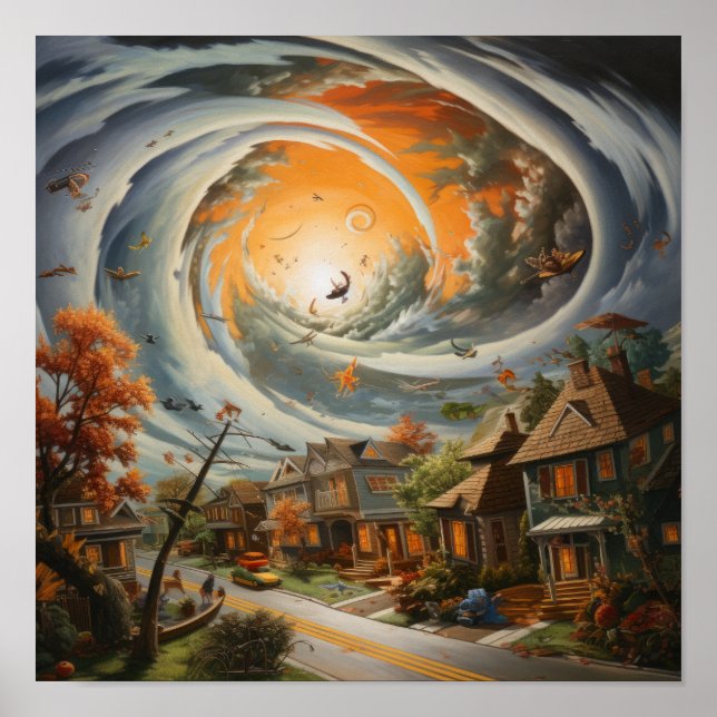 Devastating Hurricane Strikes Neighbourhood - Powe Poster (Front)