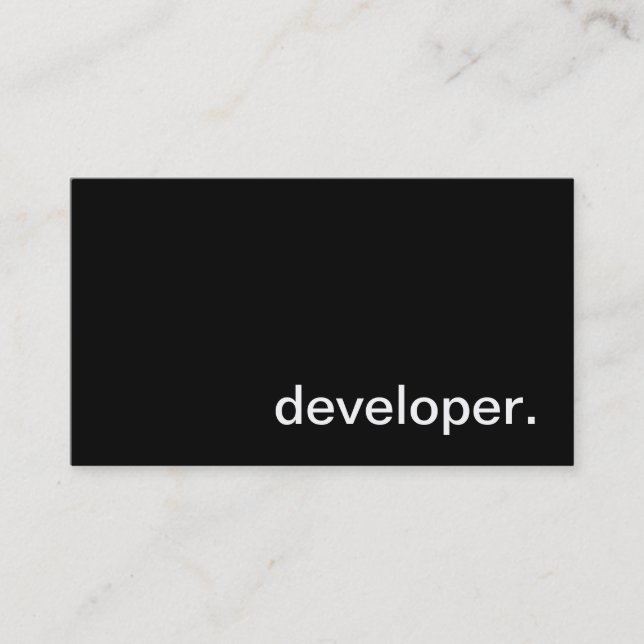 Developer Business Card (Front)