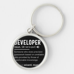 Developer Dictionary Definition Funny developers Keychain