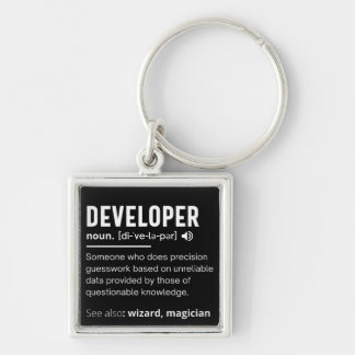 Developer Dictionary Definition Funny developers Keychain