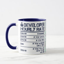 Developer Hourly Rate Code Mug