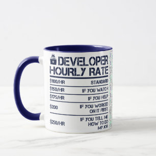 Developer Hourly Rate Code Mug