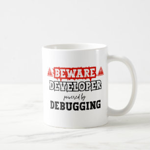 Developer Powered By Debugging   Programming Coffee Mug