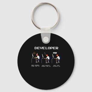 Developer Programmer Coder Computer Nerd Geek gift Keychain
