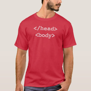 Developer Programmer HTML Head Body T-Shirt