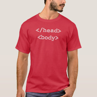 Developer Programmer HTML Head Body T-Shirt