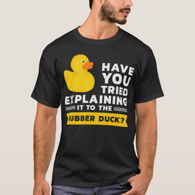 Developer Rubber Duck dogs dog head  T-Shirt (Front)