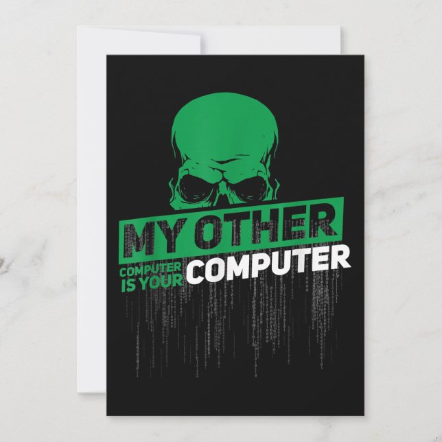 Developer Sysadmin Engineer Hacker Nerd Admin Code Holiday Card (Front)