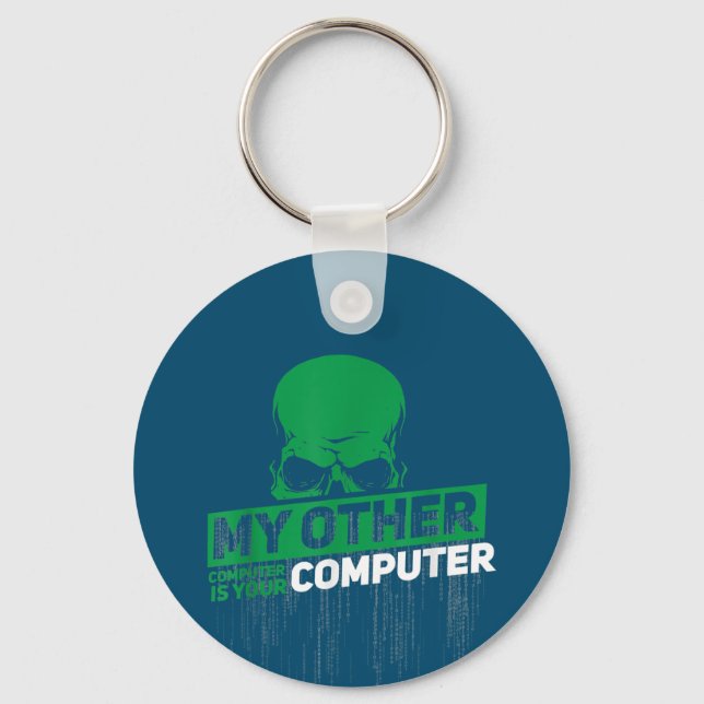 Developer Sysadmin Engineer Hacker Nerd Admin Code Keychain (Front)