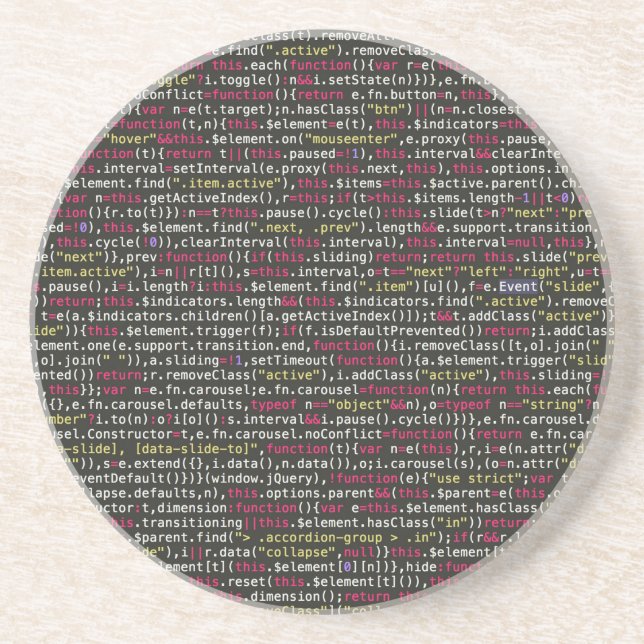 Developer's Terminal Pattern Coaster (Front)