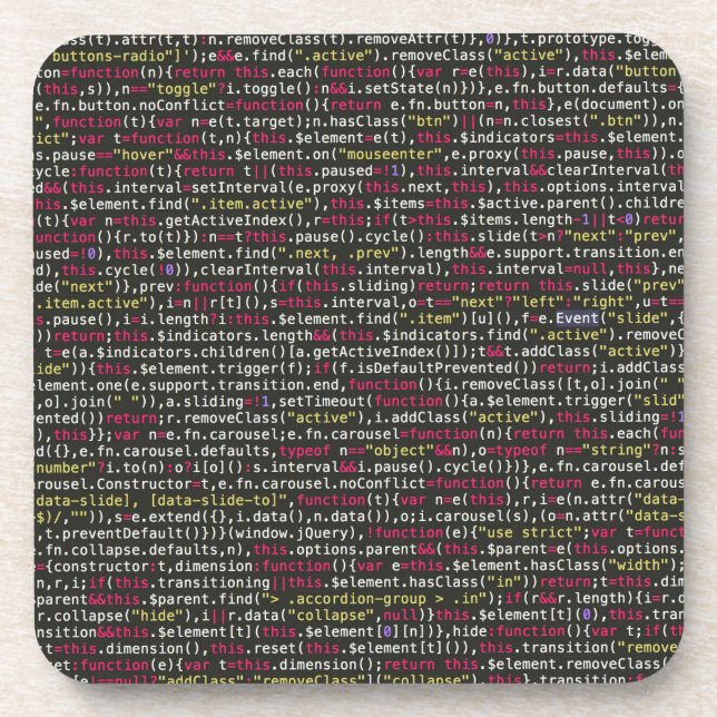 Developer's Terminal Pattern Coaster (Front)