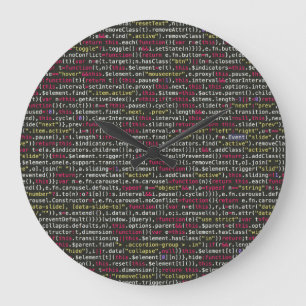 Developer's Terminal Pattern Large Clock