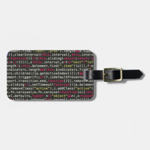 Developer's Terminal Pattern Luggage Tag