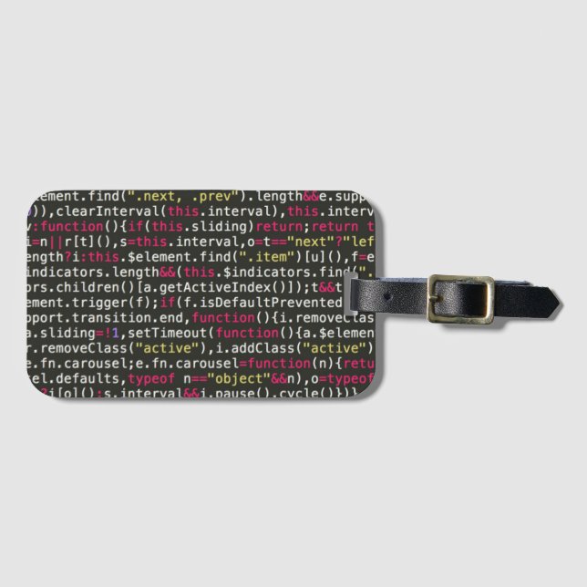 Developer's Terminal Pattern Luggage Tag (Front Horizontal)
