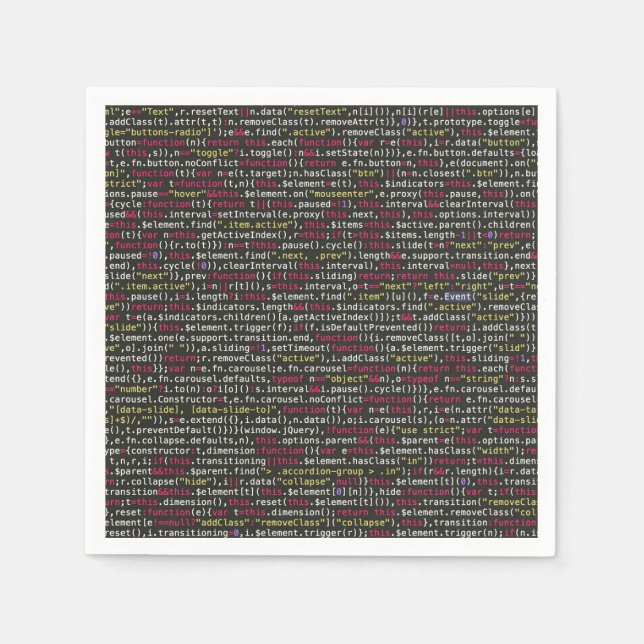 Developer's Terminal Pattern Napkin (Front)