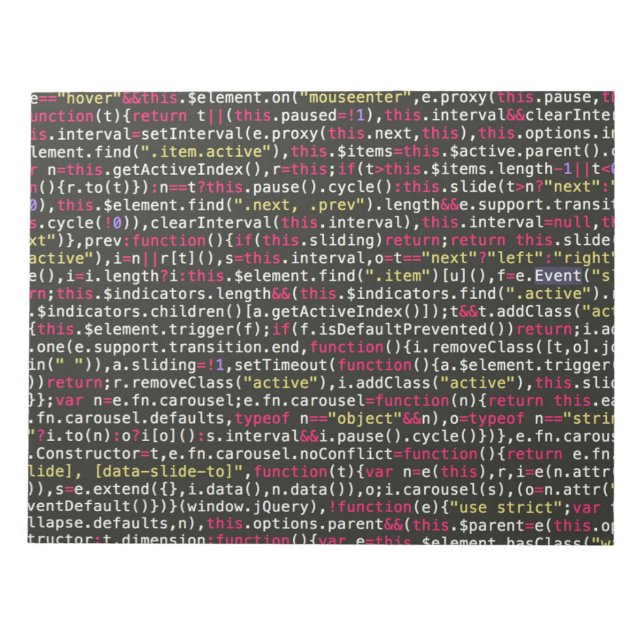 Developer's Terminal Pattern Notepad (Front)