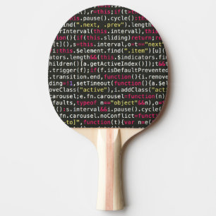 Developer's Terminal Pattern Ping Pong Paddle