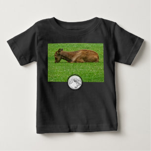 Developing Nature Gallery Logo & Sleeping Elk Calf Baby T-Shirt