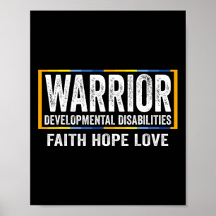 Developmental Disabilities Awareness Warrior 1 Poster