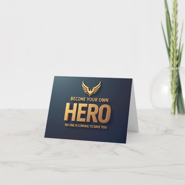 Devenez votre propre carte de voeux Héros (Devant)