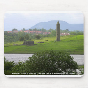 Devenish Isle monastic tower, Co. Fermanagh Mouse Pad