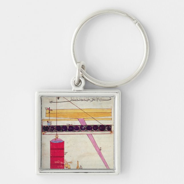 Device for supplying water to a fountain keychain (Front)