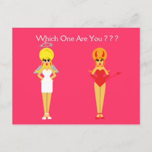 Devil and Angel Postcard