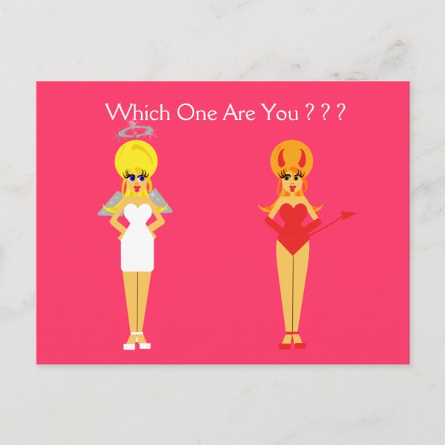 Devil and Angel Postcard (Front)