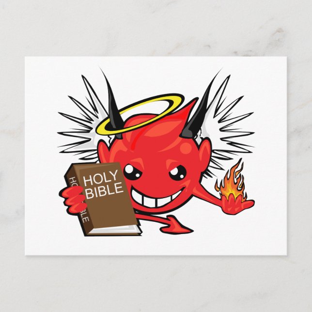 devil / angel face postcard (Front)